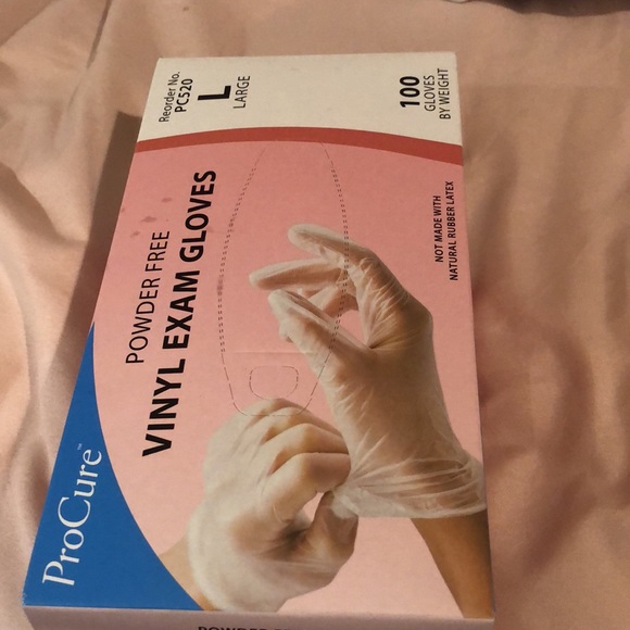 ProCure Vinyl Latex-Free And Powder-Free Exam Gloves (100) Size L PC520(New) - Picture 6 of 7